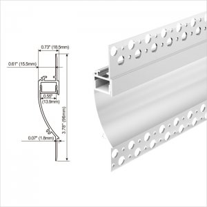 A082 Series 19*96mm LED Strip Channel - LED profile plaster drywall aluminum LED profile